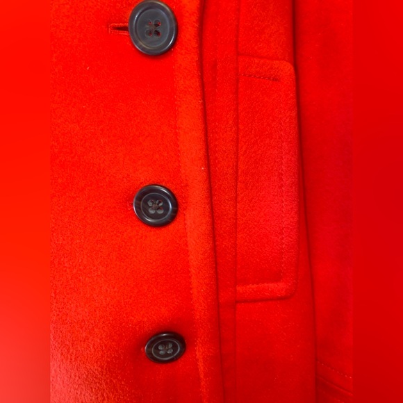 J Crew Red Peacoat Double-Breasted Wool Blend - Picture 6 of 11